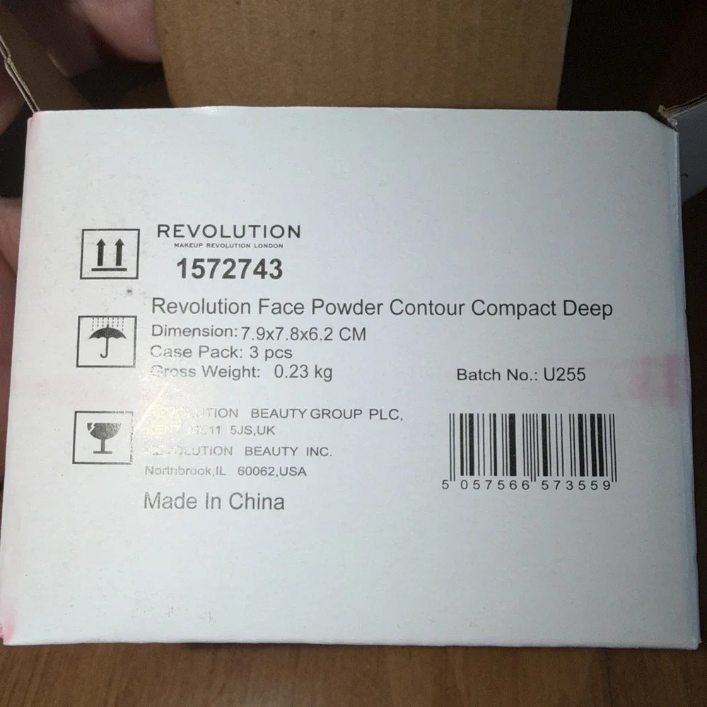 NEW Revolution London Contour Powder Compact Deep 0.24oz Palette, CASE PACK OF 3